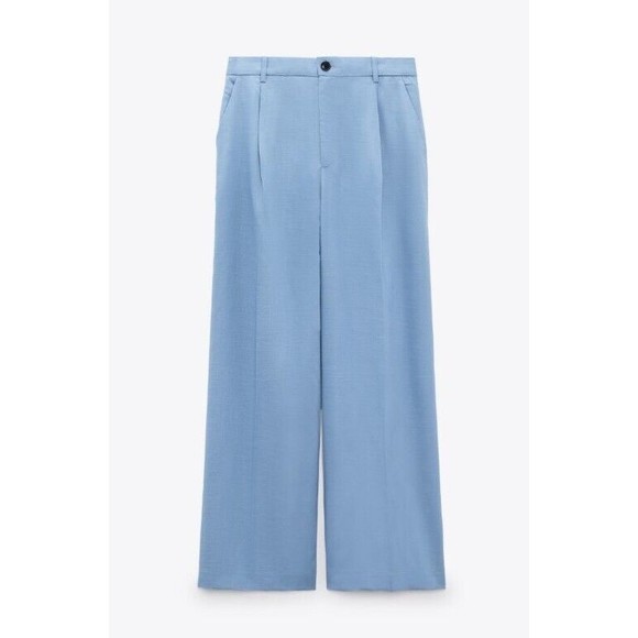 Zara Pants & Jumpsuits Zara Pleated Wide Leg Trousers Womens Small